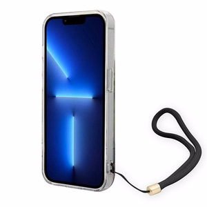 Guess GUOHCP14LHFLSB iPhone 14 Pro 6.1 "sinine / sinine hardcase Flower Strap