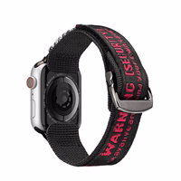 Dux Ducis rihm (Outdoor versioon) Apple Watch Ultra rihm, SE, 9, 8, 7, 6, 5, 4, 3, 2, 1 (49, 45, 44, 42 mm) nailonist käepael must ja punane