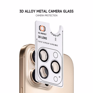 Tempered glass Tel Protect 3D Lens on camera for Iphone 15 Pro/15 Pro Max transparent (lens 3 pieces)