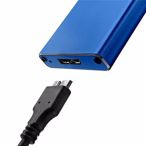 Qoltec 51832 korpus | M.2 SSD | SATA | NGFF | USB 3.0 | Super speed 5Gb/s | 2TB | sinine