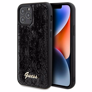 Guess Sequin Script Metal ümbris jaoks iPhone 12/12 Pro - must
