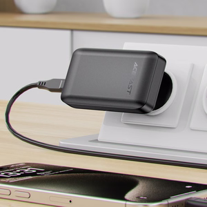 Acefast A100 65W GaN 2 USB-C+ USB-A Laadija Ultra Slim - must