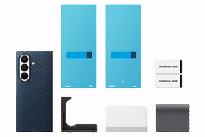 Samsung Galaxy Z Fold8 Ultra aramiidkiust magnetümbris 2 peegeldusvastase kilega, sinine