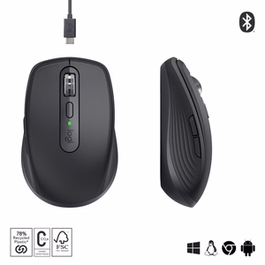 Logitech MX Anywhere 3S офисная мышь RF Беспроводная + Bluetooth лазерная 8000 DPI