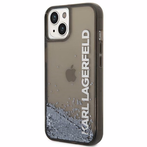 Чехол Karl Lagerfeld Liquid Glitter Elong для iPhone 14 Plus — чёрный