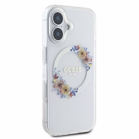 Guess IML Flowers Wreath MagSafe iPhone 16 Plus Ümbris - Clear