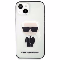 Karl Lagerfeld Iconik Karl ümbris iPhone 13 mini jaoks - Läbipaistev