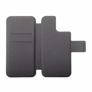Puro Folio MagSafe 2-in-1 rahakotiga ümbris iPhone 15 Plus / 14 Plus / 12 Pro Max jaoks, must
