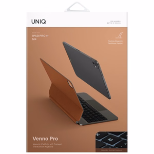 Uniq Venno Pro Magnetic Smart Keyboard Ümbris jaoks iPad 11" 2025 / iPad Air 11" 2024 / 2025 / iPad Pro 11" 2018 / 2020 / 2021 / 2022 / 2024 - Brown