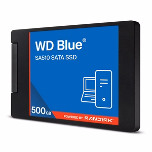 WD sinine SA510 SATA SSD in a 7 mm/2.5-inch enclosure 500 GB (WDS500G5B0A-00LMP0)