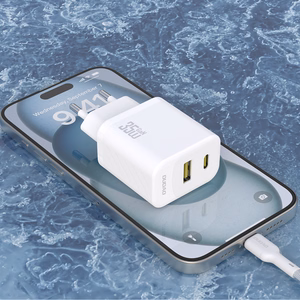 Dudao A27MaxCEU PD QC 35W USB-A USB-C seinalaadija USB-C kaabliga - valge