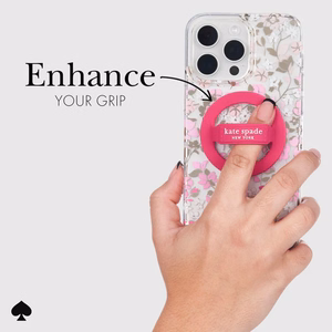 Kate Spade New York Magnetic Loop Grip MagSafe'i magnetiline sõrmehoidik telefonile, „Pom Pom Pink“