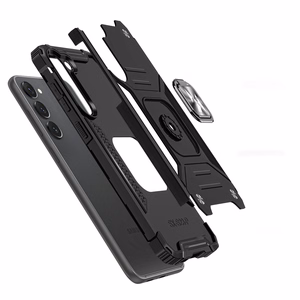 Wozinsky Ring Armor ümbris jaoks Samsung Galaxy S23 armored cover magnetic holder ring must