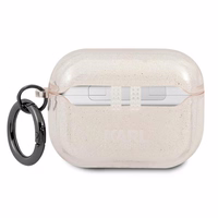 Karl Lagerfeld Glitter Karl's Head ümbris AirPods Pro jaoks - kuldne