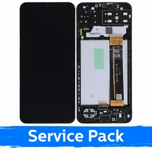 LCD ekraan ühilduv Samsung M135 M13 4G must raamiga (Service Pack)