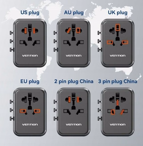 Vention FJFB0 GaN 2xUSB-C 2xUSB-A Universal Travel Adapter 65W (must)