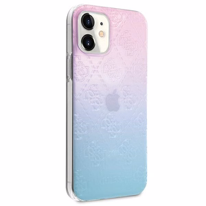 Guess GUHCP12S3D4GGBP iPhone 12 mini 5.4" siniroosa/sinine&roosa kõvakott 4G 3D mustriga kollektsioon