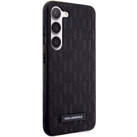 Karl Lagerfeld Saffiano Mono Metal Logo ümbris jaoks Samsung Galaxy S24 - must