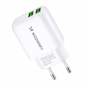 Wozinsky CUWCW 2.4A 2 x USB-A Wall Laadija - valge