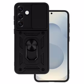 Slide Camera Armor Ümbris jaoks Samsung Galaxy S25 Must