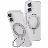 Uniq Swivix 360 Rotating Kickstand Ümbris jaoks iPhone 16 Plus - Läbipaistev