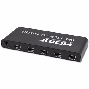 Qoltec 51799 aktiivne HDMI jagur 4 x HDMI 4K x 2K | 6Gb/s | 60Hz