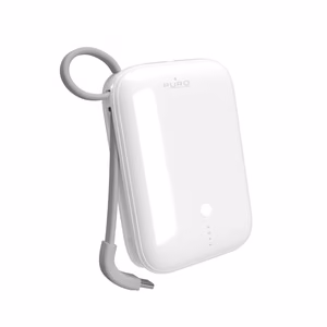 Puro Power Link 10 Plus 10000mAh energiapank sisseehitatud USB-C kaabliga - valge