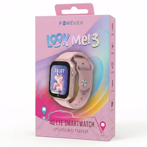 Forever смарт-часы GPS WiFi 4G для детей Look Me! 3 KW-520 розовый