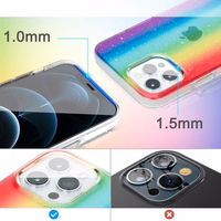 Kingxbar Ombre ümbris tagakate iPhone 12 Pro Max jaoks mitmevärviline