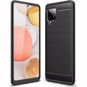 Carbon Case Paindlik kate TPU ümbris Samsung Galaxy A42 5G musta