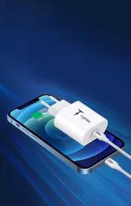СЕТЕВОЕ ЗАРЯДНОЕ УСТРОЙСТВО T-PHOX ISPEED 20W USB-C/LIGHTNING КАБЕЛЬ БЕЛОЕ