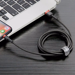 Baseus Cafule USB Lightning Cable 2.4A 1m (Punane+Must)