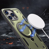 Hybrid Armor Trendy Ümbris with MagSafe jaoks iPhone 16 Pro - Roheline
