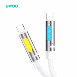 BWOO 240W Super Fast Charging Data Kaabel With RGB Light valge X325C-C