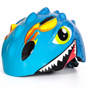 Wozinsky Children's Bicycle Helmet, Dragon Pattern, Lightweight, S - Blue