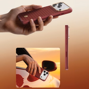 Punane Benks Magnetic Armor Pro Armor Grid 600D kevlari ja metallraamiga ümbris (C.K.FL.AP.RD.B072) mudelitele iPhone 18 Pro / iPhone 17 Pro Camera Controli nupuga