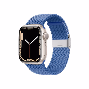 Crong Wave Band punutud rihm Apple Watchi 38 / 40 / 41 mm ja 42 mm (Series 10 / 11) mudelitele, sinine