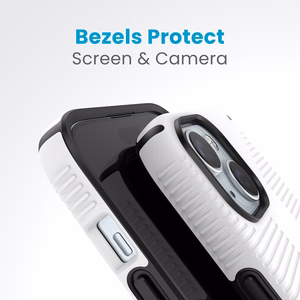Speck Candyshell Grip MagSafe - iPhone 17e / 16e / 15 / 14 / 13 ümbris (valge / must)