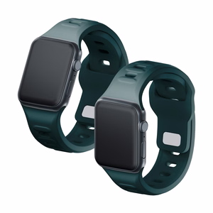 3mk silikoonrihm Apple Watchile, 38/40/41/42 mm, Evergreen, väike suurus
