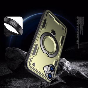 Hybrid Armor Trendy Ümbris with MagSafe jaoks iPhone 16 Plus - Roheline