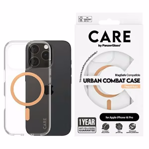 CARE by PanzerGlass Flagship Ümbris iPhone 16 Pro 6.3" Peachy MagSafe 1374