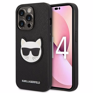 Karl Lagerfeld Saffiano Choupette Head Patch Case iPhone 14 Pro Max jaoks - must