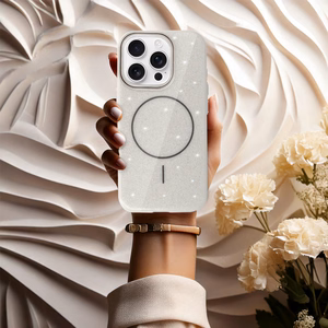 Magsafe Slim Shiny jaoks Iphone 15 hõbedane