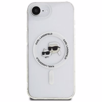 KARL LAGERFELD ümbris jaoks IPHONE 16e (SE 4 2025) compatible with MagSafe KLHMPSE4HLSKCH (IML Metal KC Heads) valge