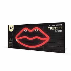 Neon LED Light LIPS punane Bat + USB FLNE08 Forever Light