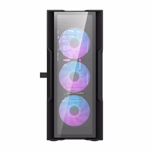Darkflash DK431 Glass computer ümbris (must) + 4 RGB fans