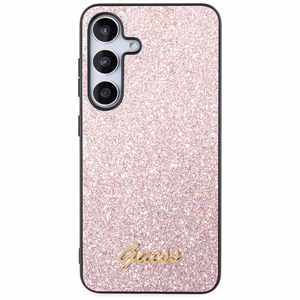 GUESS ümbris jaoks SAMSUNG S24 GUHCS24SHGGSHP (Glitter Script) roosa