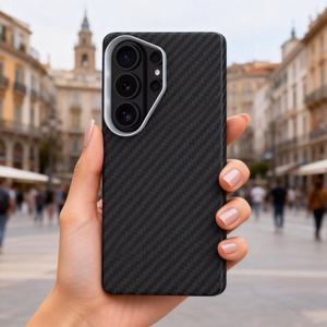 Tech-Protect Ion Carbon MagSafe Ümbris for Samsung Galaxy S26 Ultra - must and hõbedane