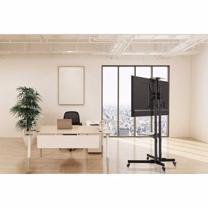 Manhattan TV ja monitori ratastega alus 1 ekraanile, 37–65", must, VESA 200x200–600x400 mm, maks. 40 kg