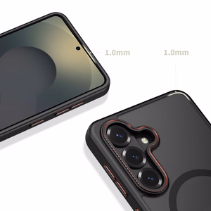 Tech-Protect MagCam MagSafe Ümbris for Samsung Galaxy S26 - must and punane